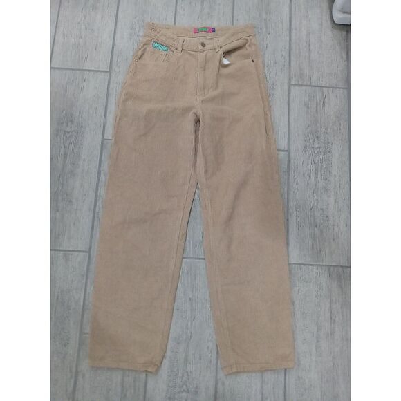 Retro Empyre Pants Womens 5 Brown Tori Baggy Hip Hop Skate Y2K Corduroy - Picture 2 of 10